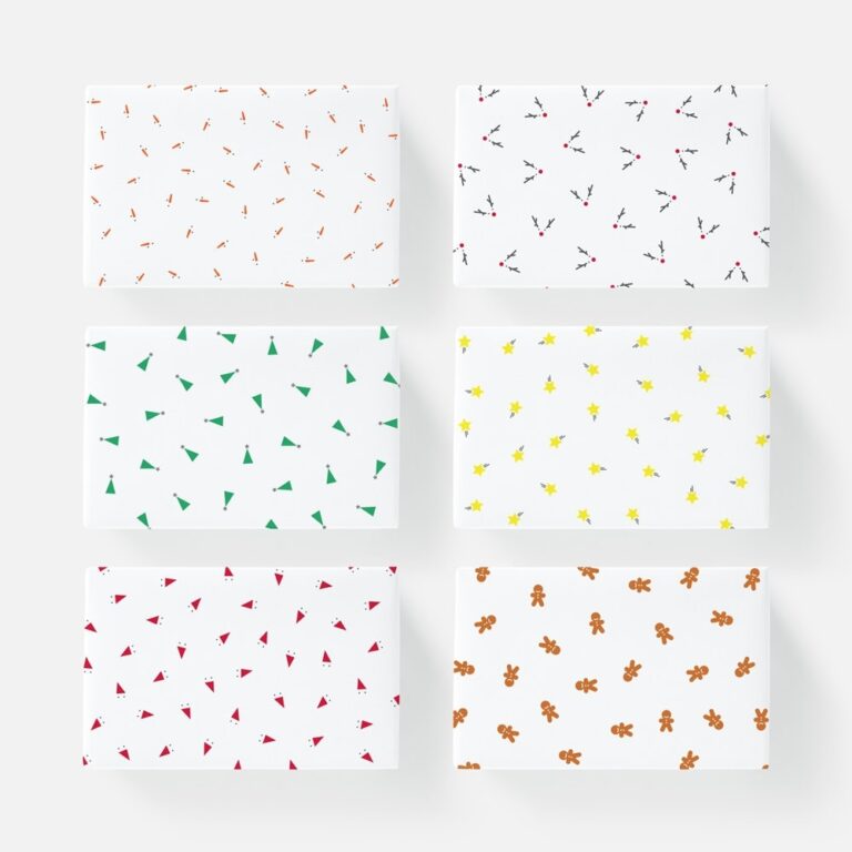 6 X CHRISTMAS Minimal Designer Gift Wrap Printable Wrapping Paper A4 A3 DIY With Instant Download For Last minute Xmas Etsy