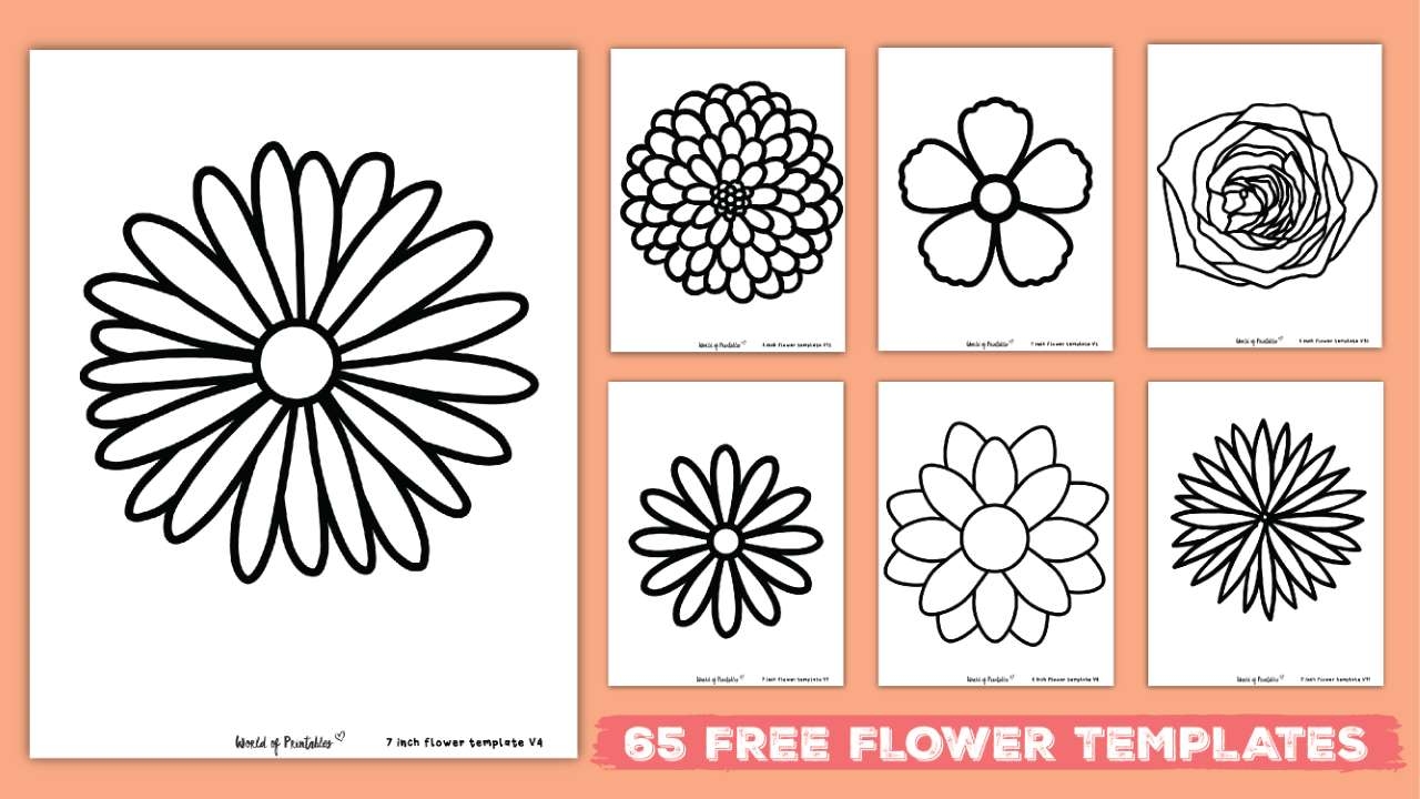 downloadable free printable paper flower templates