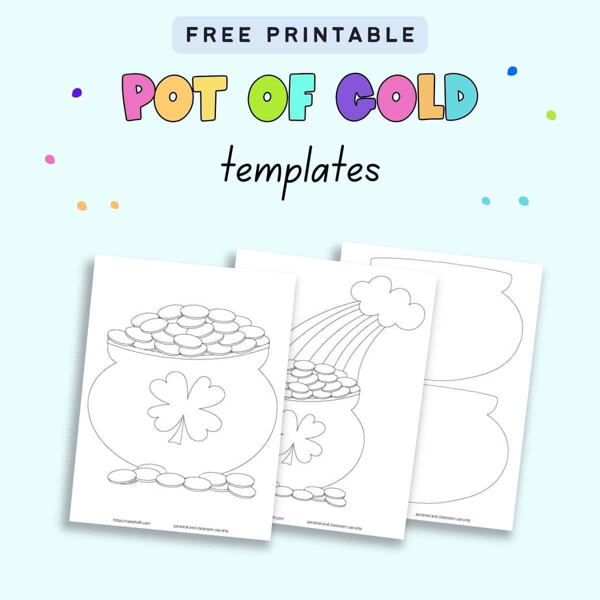 pot of gold template printable