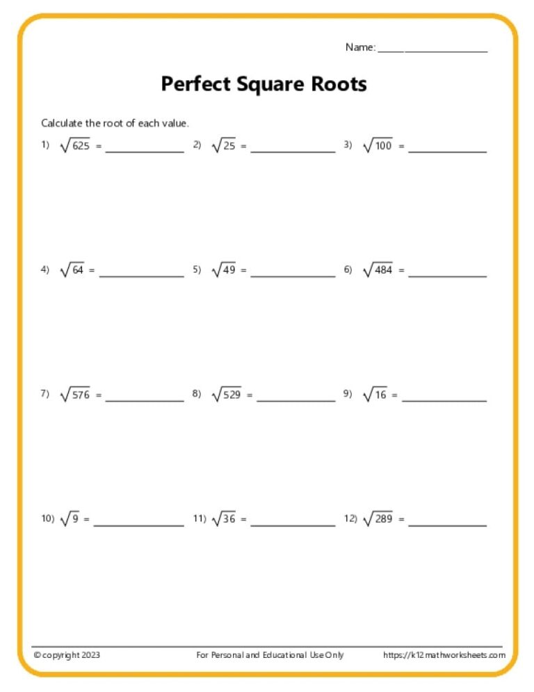 7th Grade Algebra Worksheets