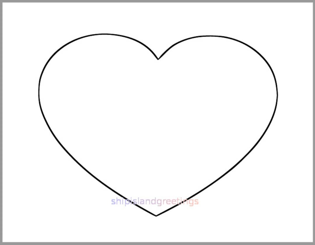 8 5 Inch Heart Printable Template extra Large Heart Cutout valentines Day diy Valentines kid Crafts classroom Valentine printable Heart Etsy Sweden