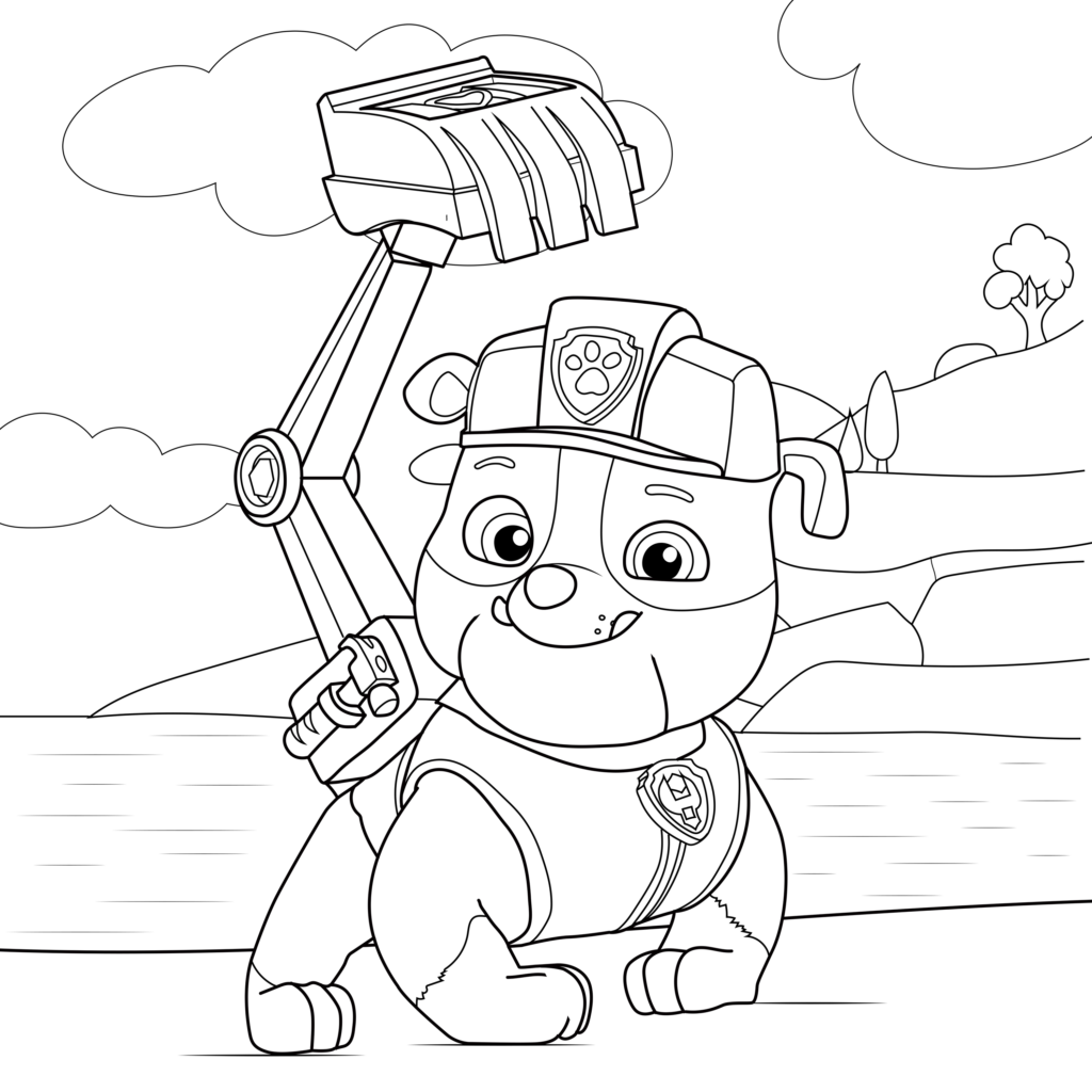 paw patrol printable coloring page