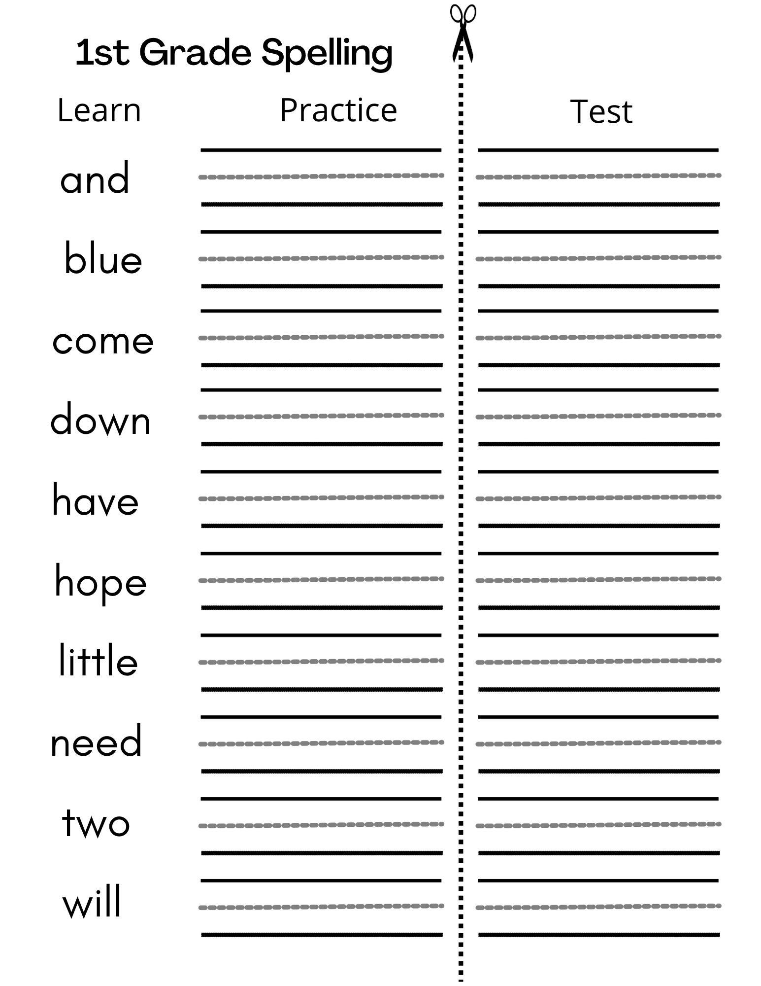 printable 1st grade worksheets