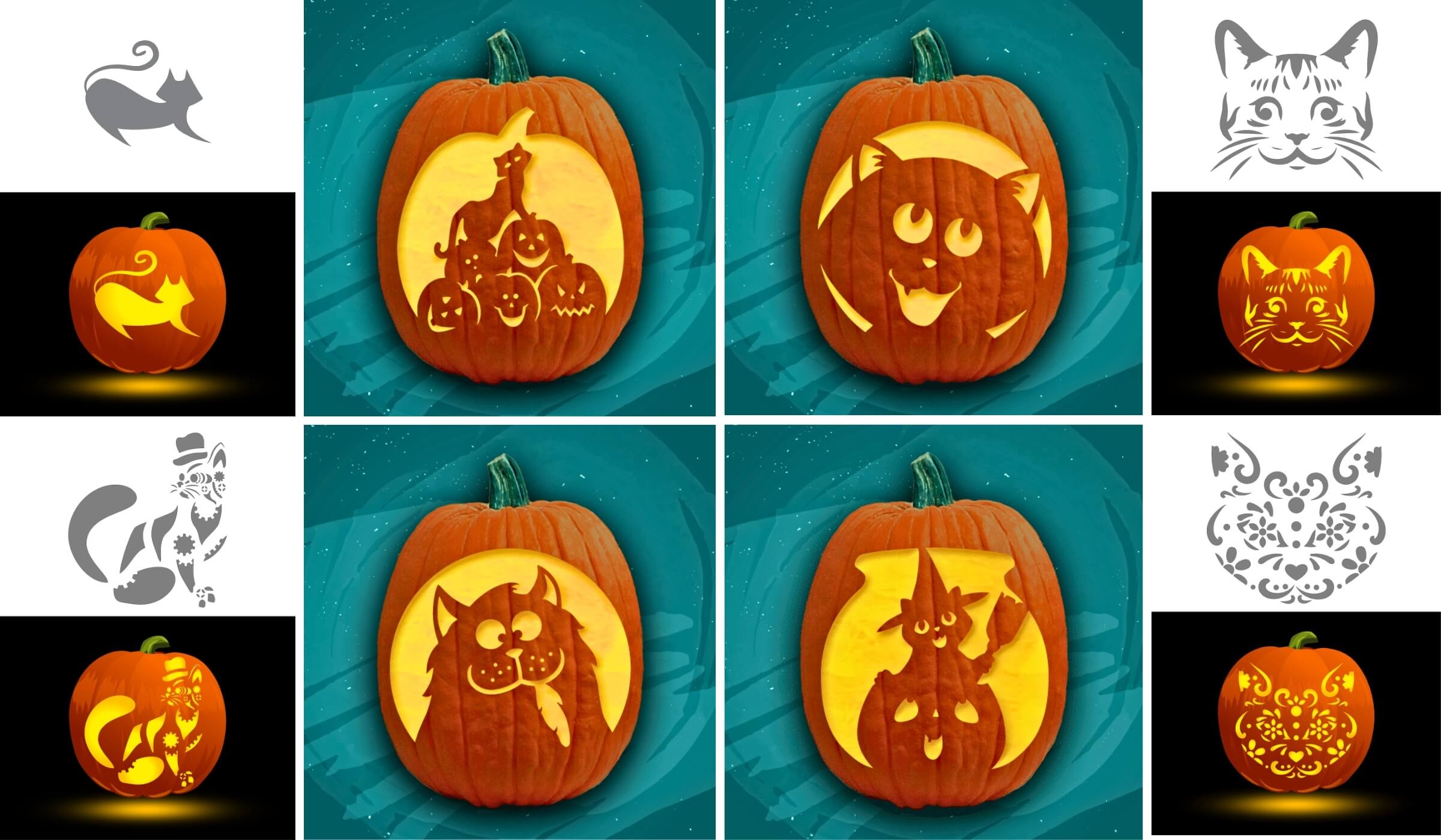 printable cute pumpkin carving templates
