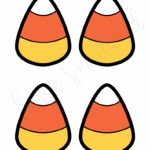 9 Cute Candy Corn Templates Black And White Color Cassie Smallwood