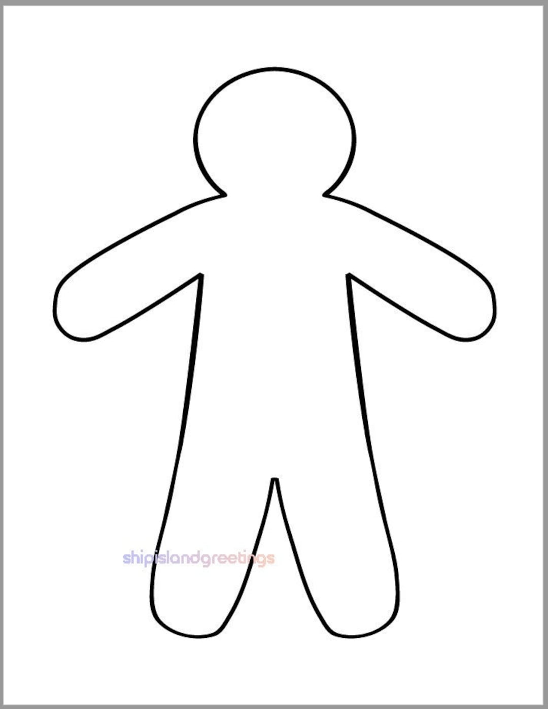 gingerbread man template printable