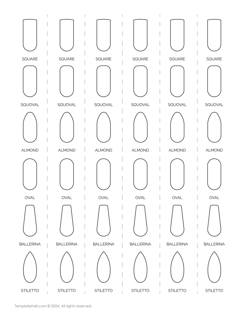 printable blank nail template