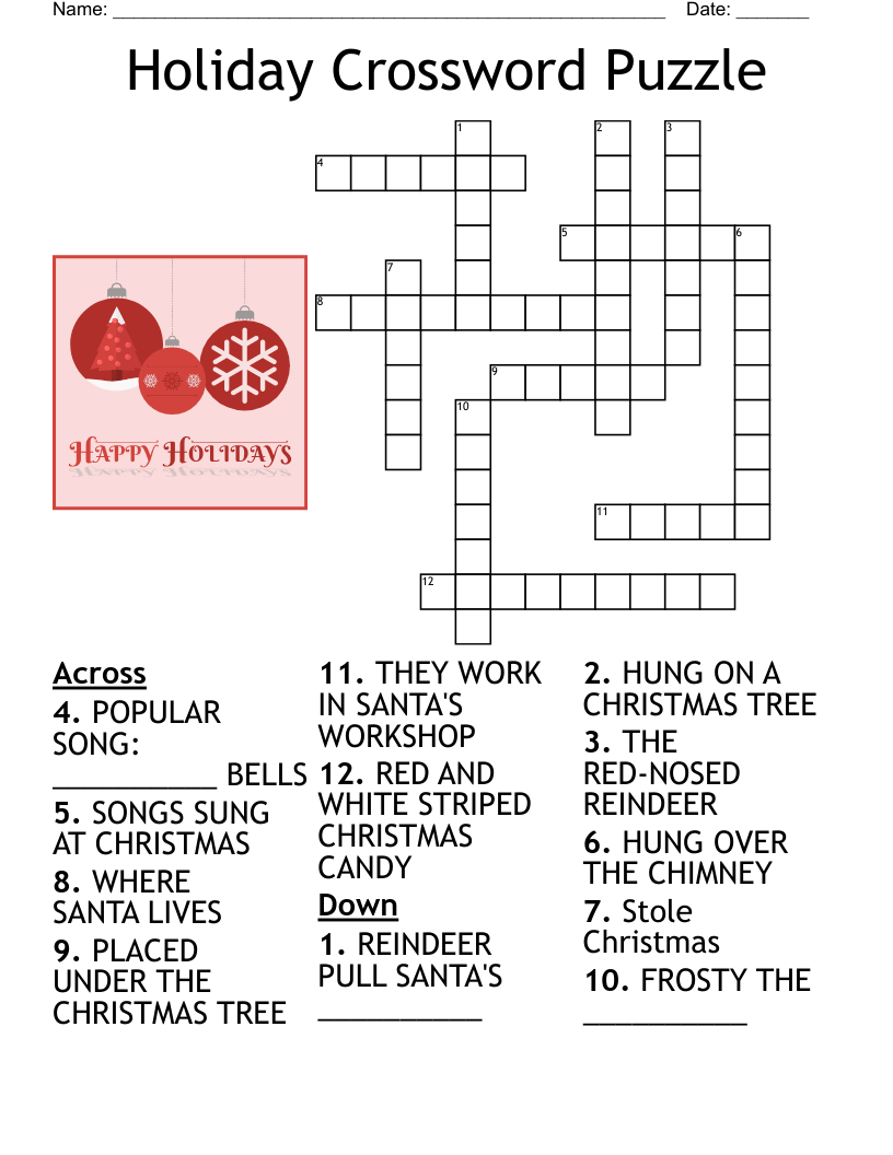 A Christmas Crossword WordMint