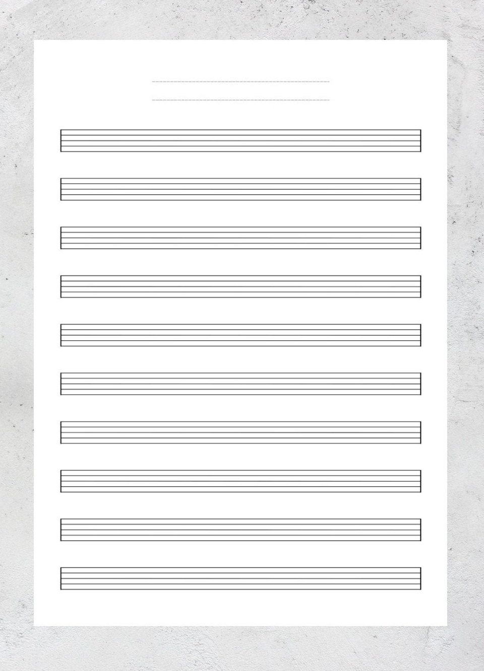 A4 Blank Sheet Music US Letter Printable Sheet Music Manuscript Paper Piano Staff Paper Blank Music Paper Etsy