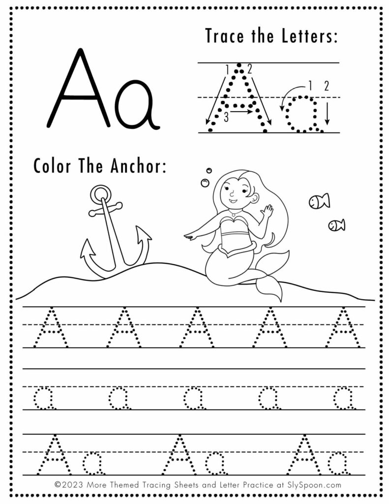 ABC Tracing Worksheets Sly Spoon