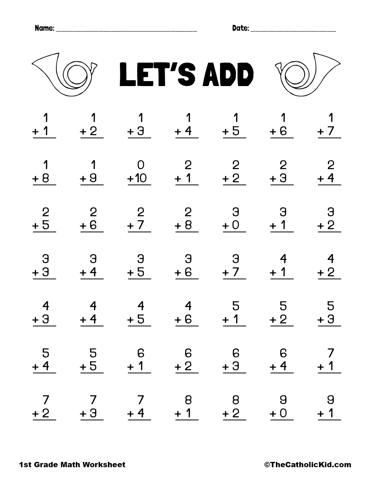 printable math addition worksheets