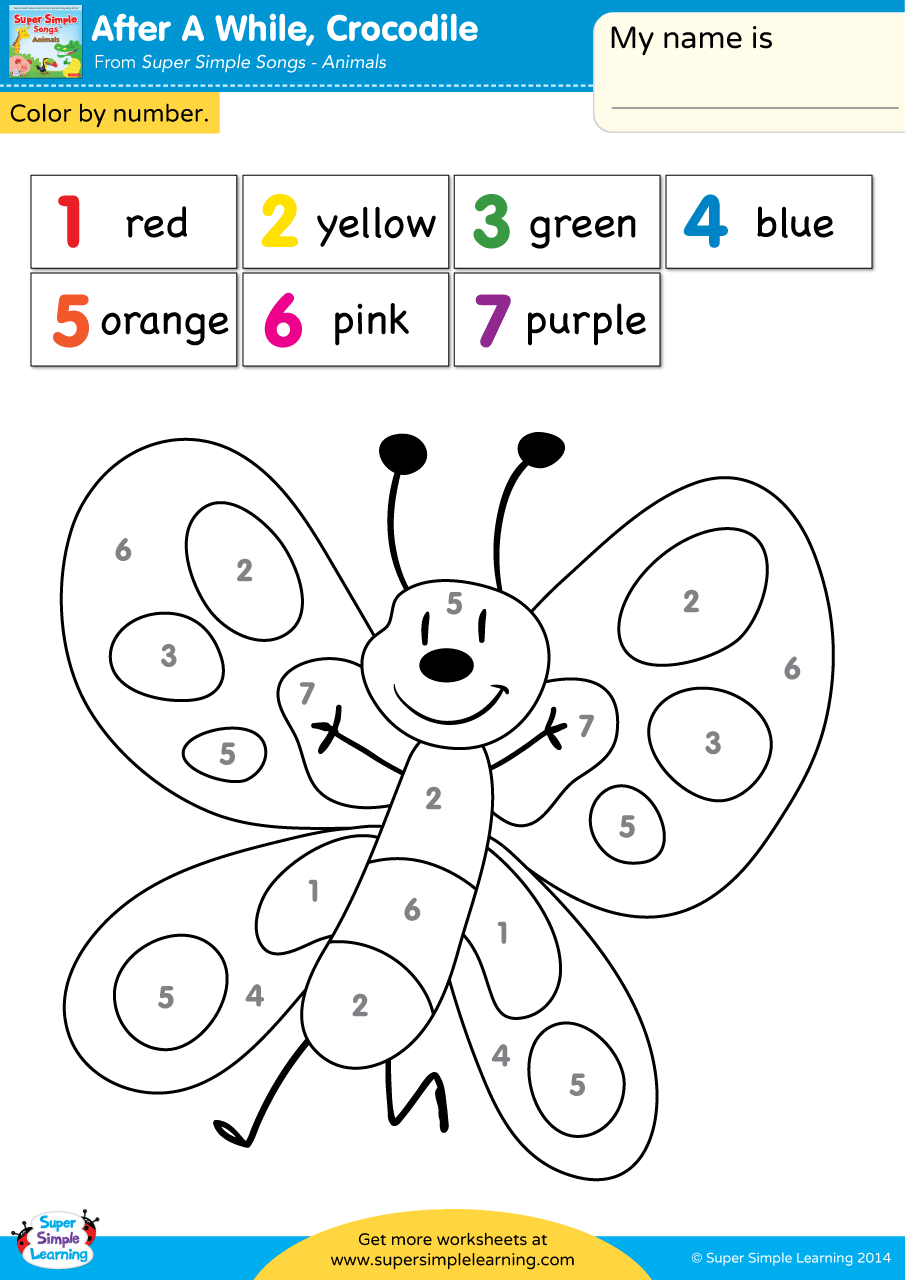 free printable color by number worksheets