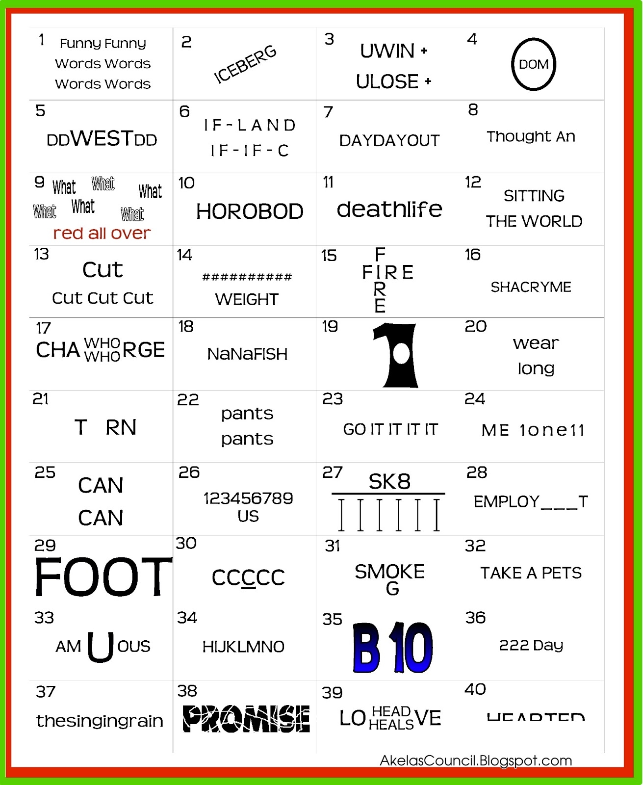 Akela s Council Cub Scout Leader Training Blue Gold Banquet Dinner Printable Rebus Word Puzzle PreOpener For The Blue And Gold Cub Scout Banquet Printable Party Game Brain Teaser