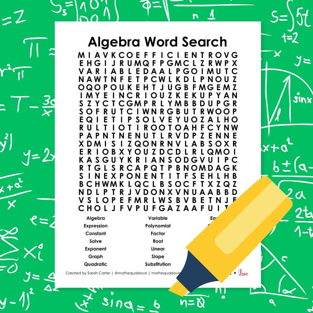 math word search puzzles printable