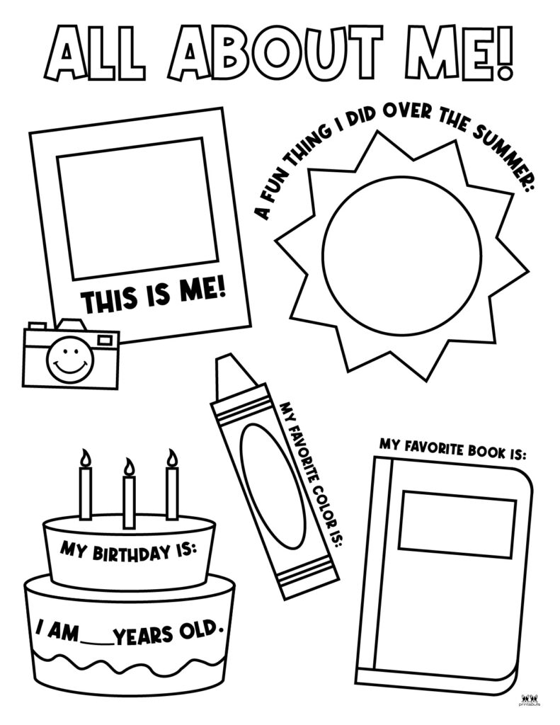 all about me worksheet printable
