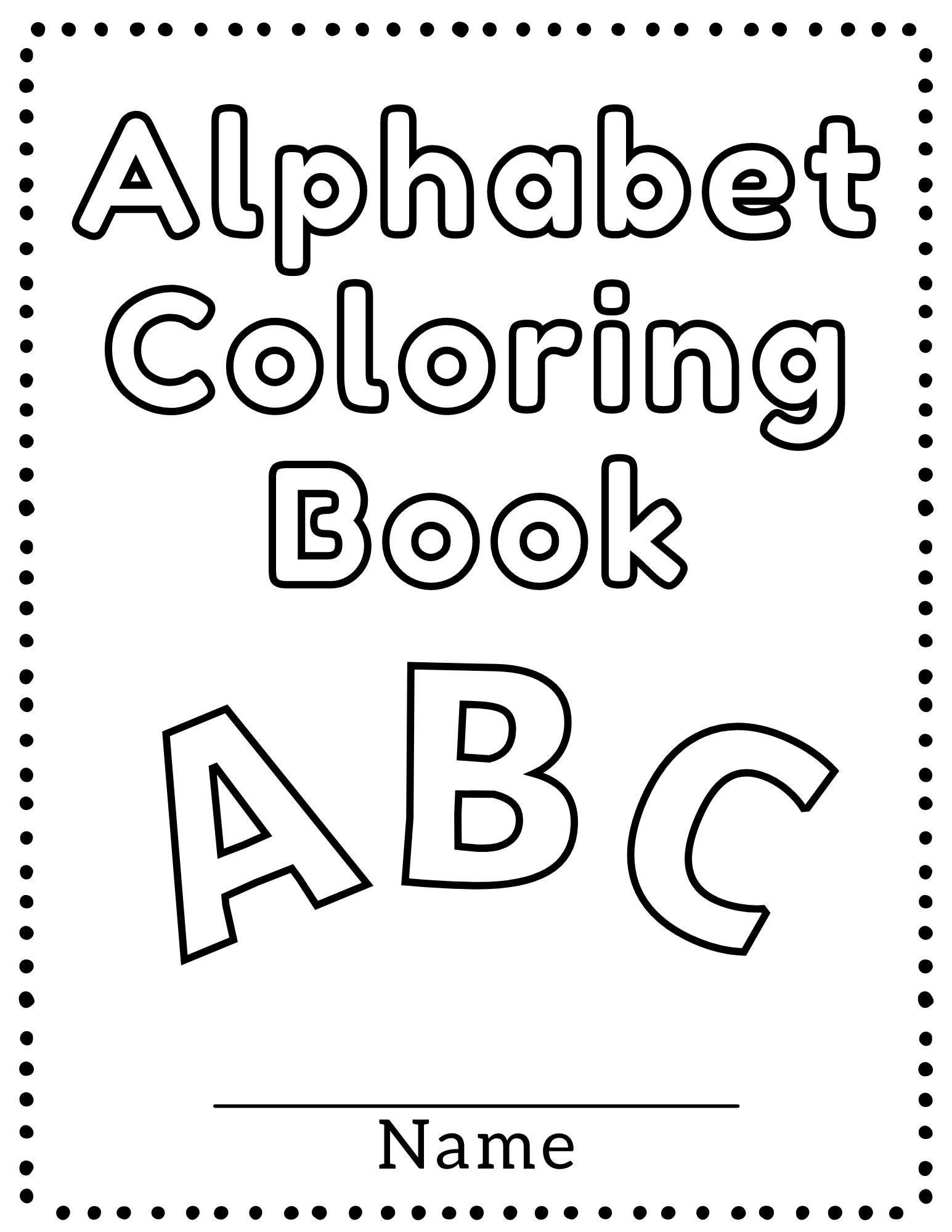 alphabet coloring book printable