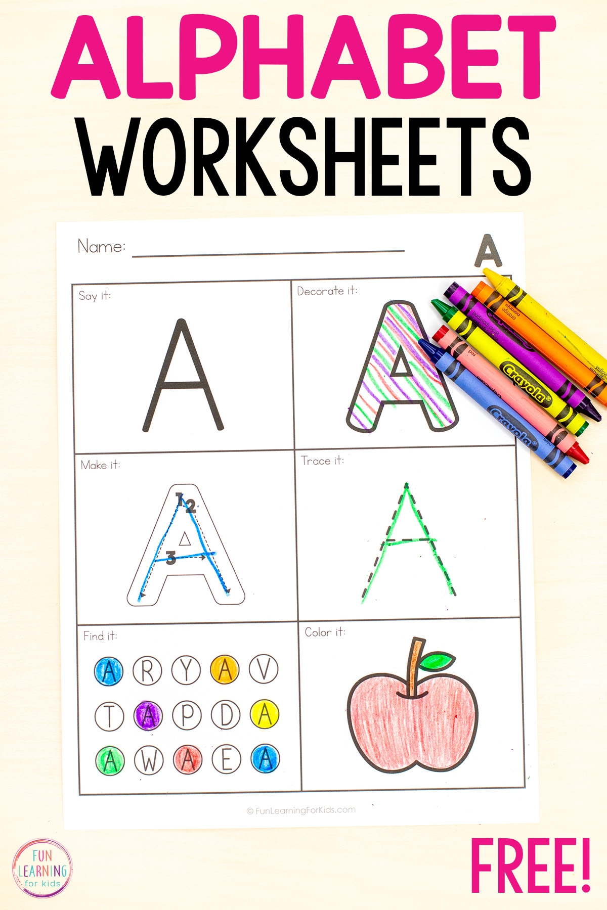 preschool free printable worksheets alphabet