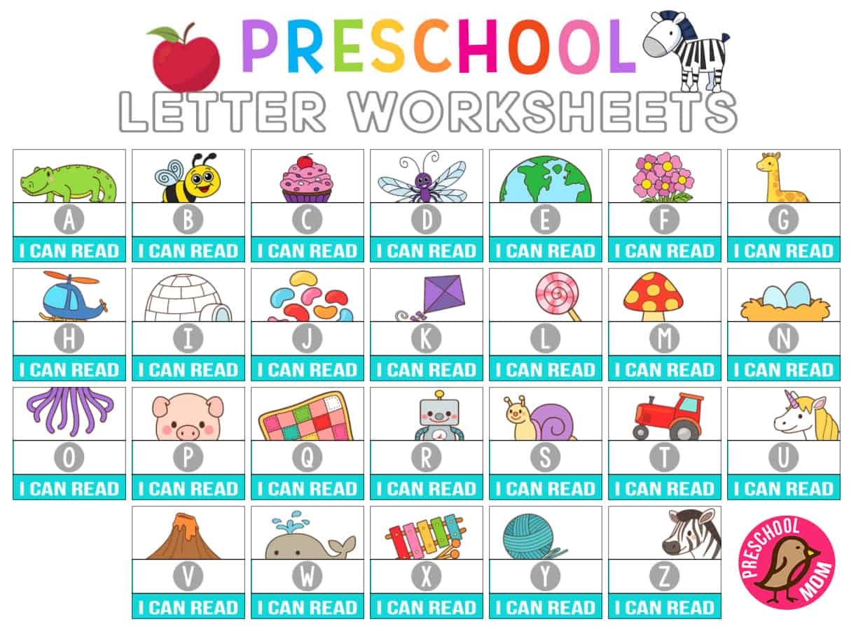 free printable alphabet worksheets for kindergarten