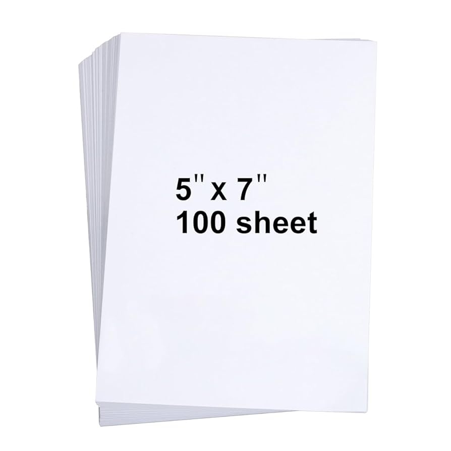 Amazon 100 Pieces 5 X 7 White Cardstock Heavyweight Cardstock Sheets Blank Invitation Paper Greeting Cards Printable 74lb Cover 200 GSM White Arts Crafts Sewing