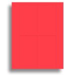 Amazon 65lb Bright Red Printable Index Cards 3x5 Index Card Sheets For Inkjet Laser Printers Perforated Cards 4 Per Page 25 Sheets 100 Index Cards Office Products