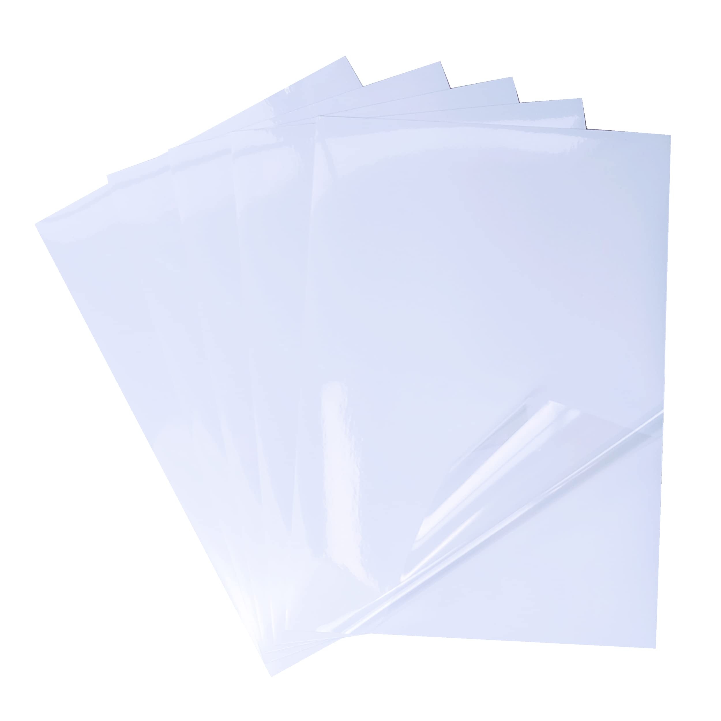 Amazon Clear Printable Vinyl Sticker Paper 20 Sheets 8 5x11 Inch Waterproof Self Adhesive Sheets ONLY For Laser Printer 100 Transparent Premium Permanent Sticker Paper Dries Quickly Office Products