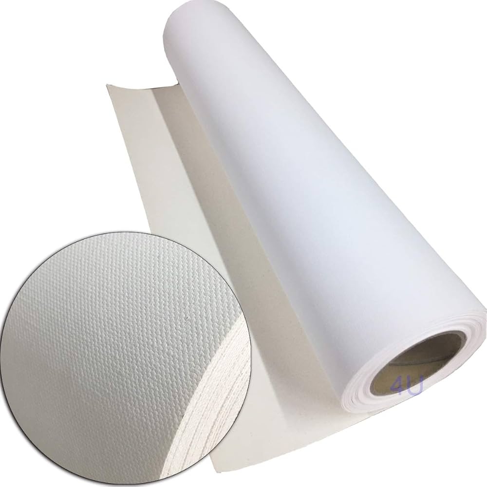 Amazon Digital Inkjet Printable Canvas 44 x40ft Roll Waterproof Matte Polyester Cotton Canvas Office Products