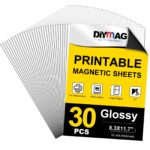 Amazon DIYMAG 30Pcs Printable Magnetic Sheets 8 3x11 7inch Flexible Magnet Sheets Glossy Magnet Paper Non Adhesive Make Refrigerator Photo For Inkjet Printer Photo Magnet Sheet For DIY Crafts Office Products