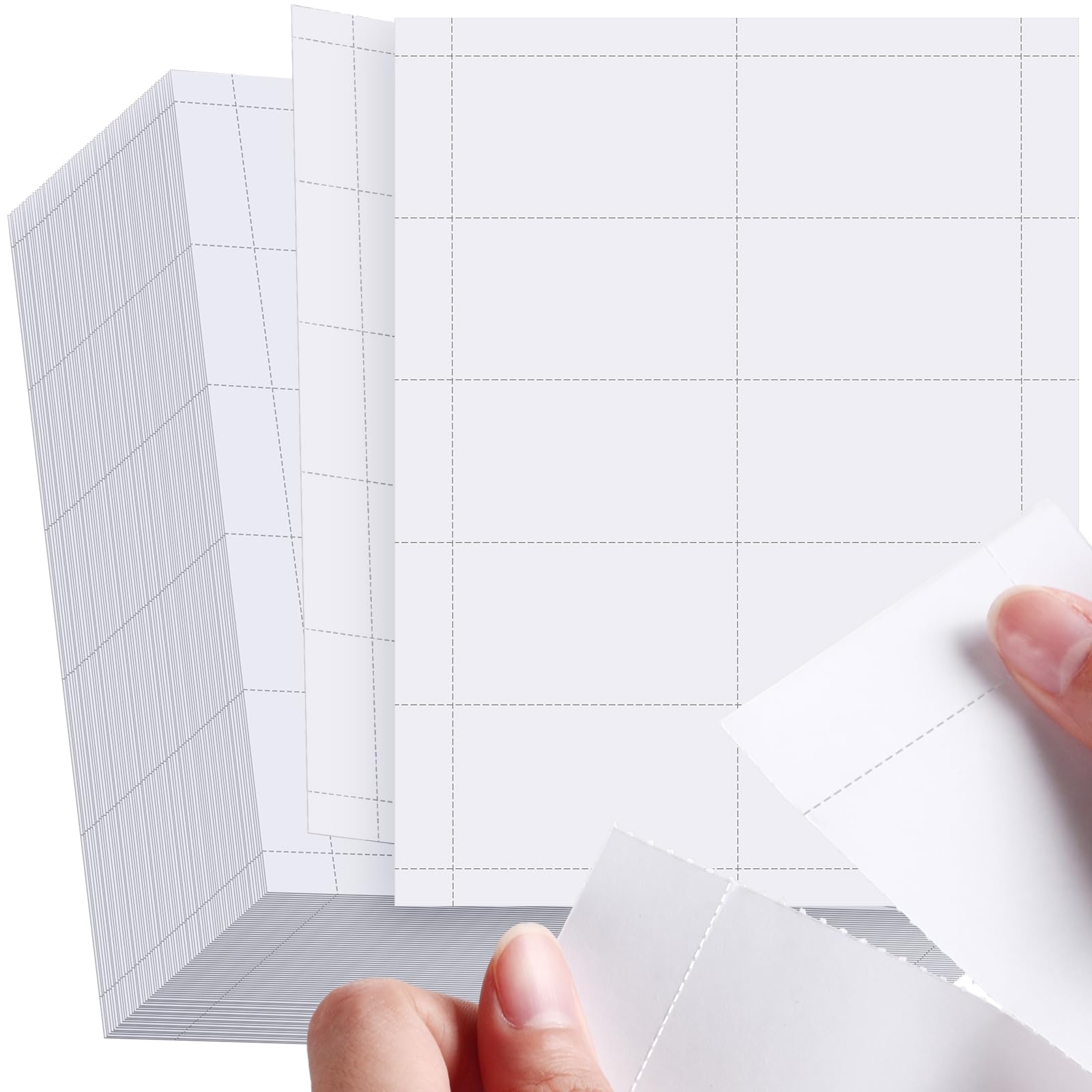Amazon Fainne 2000 Pieces Blank Printable Business Cards Mini Note Index Perforated Card Stock Compatible With Laser And Inkjet Printer Double Sided Printing Paper 10 Cards Sheet White Office Products
