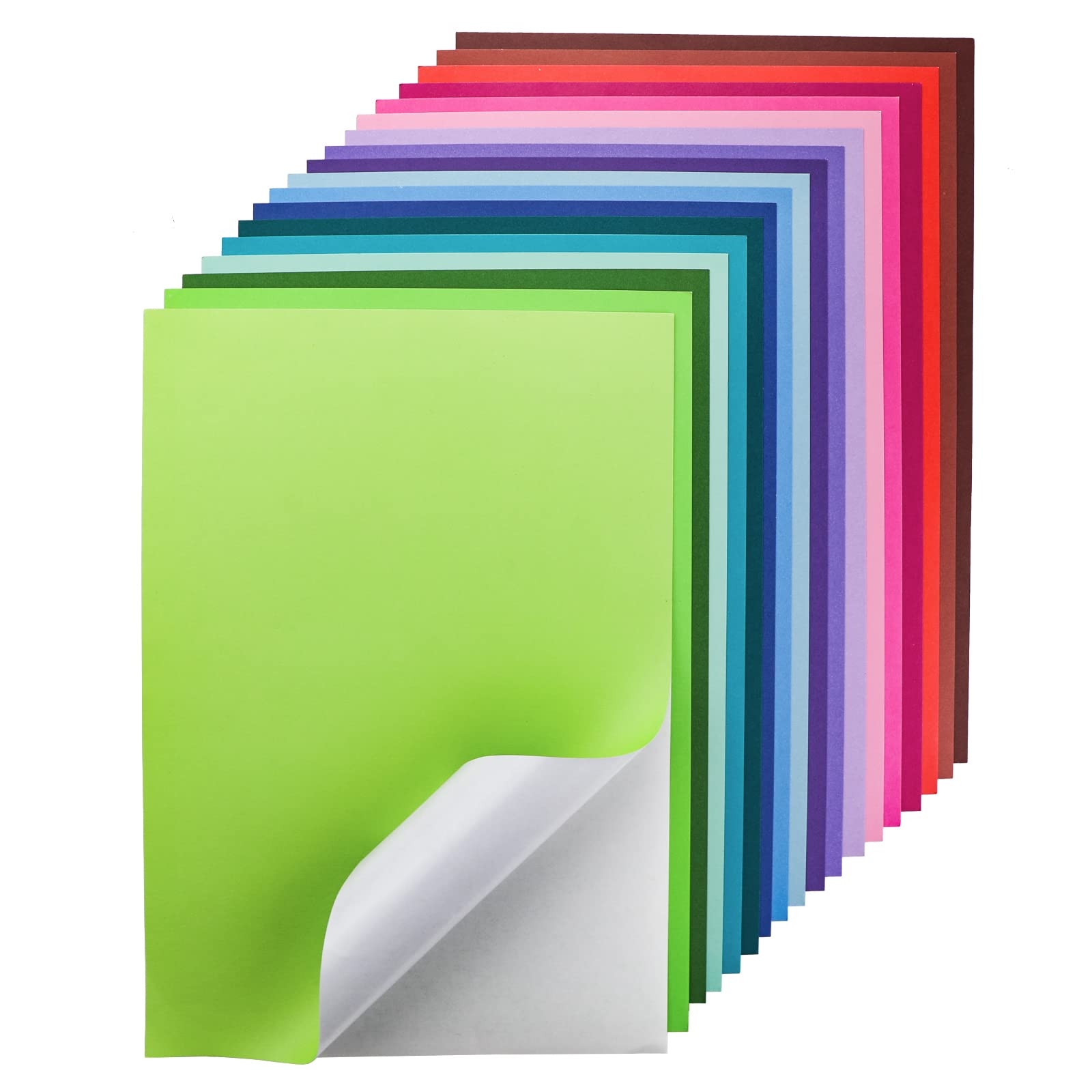 Amazon Gocreate 36 Sheets Colored Printable Smart Sticker Paper Colorful Sticky Cardstock Thick Self Adhesive Backing A4 Smooth Sticker Paper For Craft Inkjet Printer 18 Colors 250 Gsm Arts Crafts Sewing