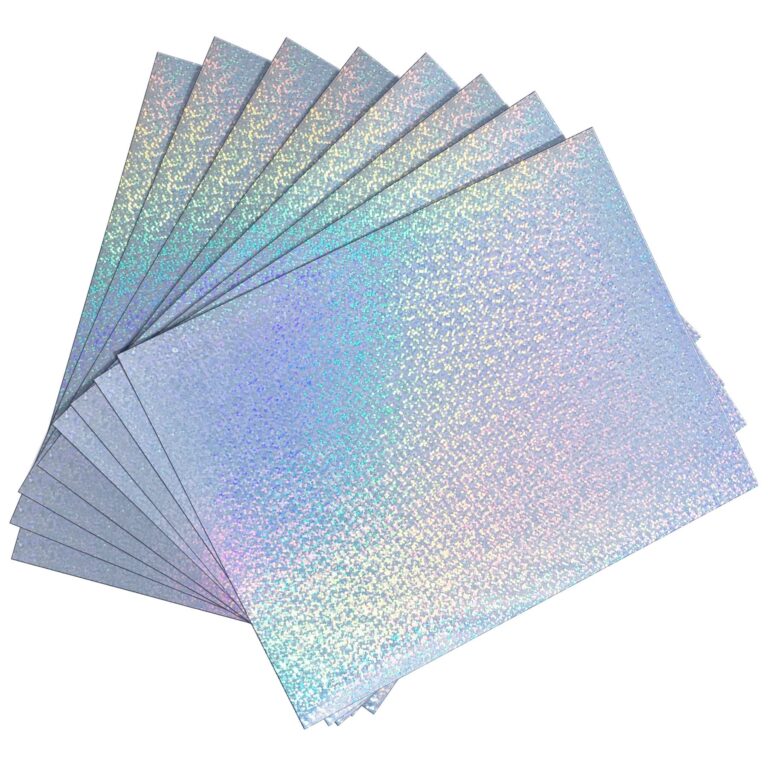 Amazon Holographic Printable Sticker Paper For Inkjet Laser Printer 20 Sheets Holographic Vinyl Sticker Printer Paper Waterproof Self Adhesive 8 5 X 11 Inch Dots Style Office Products