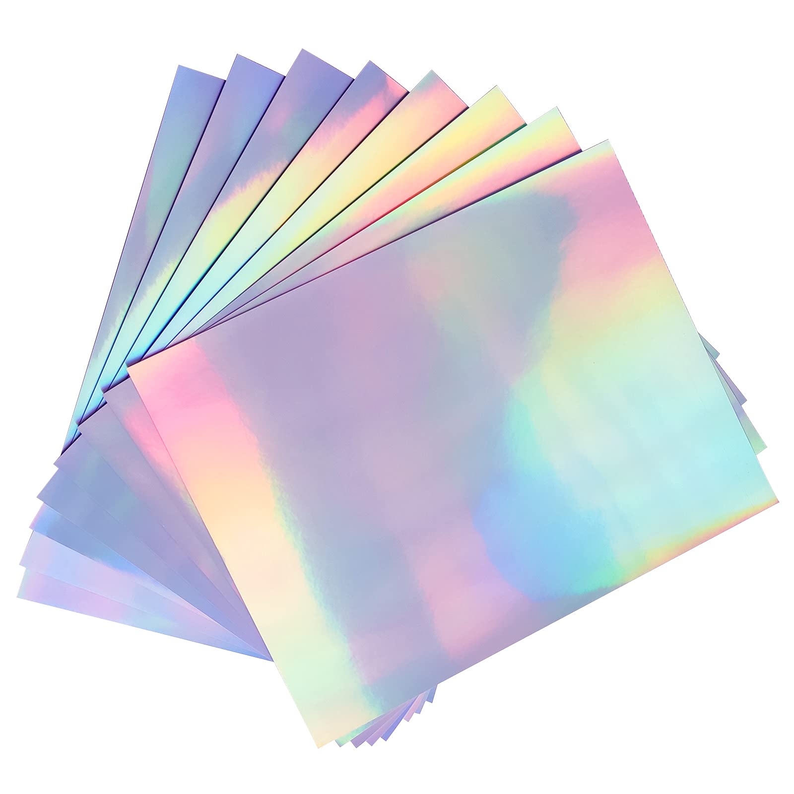 Amazon Holographic Sticker Paper For Inkjet Laser Printer 20 Sheets Printable Vinyl Holographic Sticker Paper Waterproof Self Adhesive 8 5 X 11 Inches Rainbow Office Products