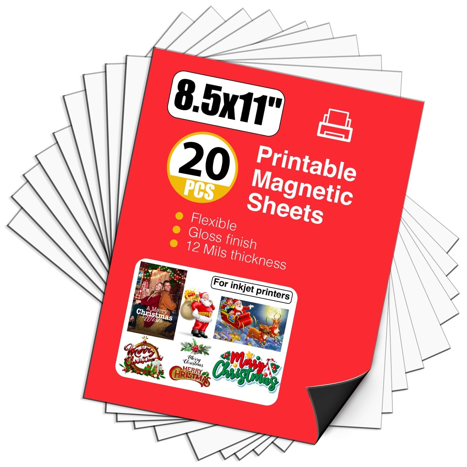 Amazon JINGZHAN 20 Sheets Printable Magnetic Paper Non Adhesive 12 Mils Thick Glossy Flexible Magnetic Printer Paper For Holiday Decor Photo Magnet Paper For Inkjet Printer In Office Office Products Amazon JINGZHAN 20 Sheets Printable Magnetic Paper Non Adhesive 12 Mils Thick Glossy Flexible Magnetic Printer Paper For Holiday Decor Photo Magnet Paper For Inkjet Printer In Office Office Products