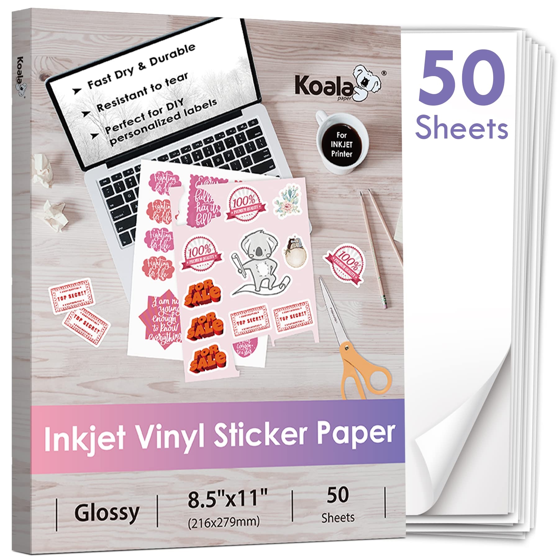 glossy printable sticker paper