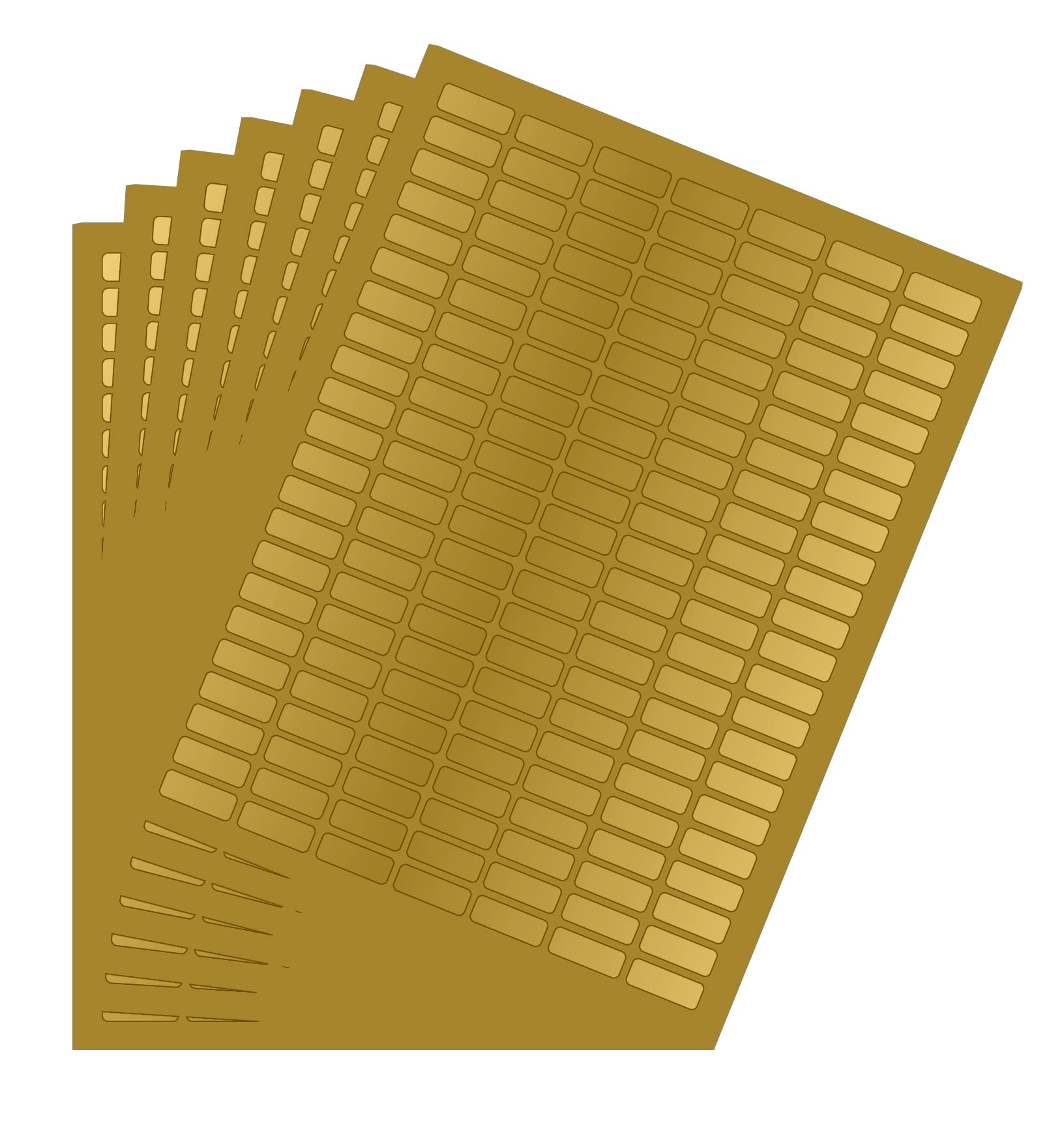 Amazon Metallic Labels Printable Sticker Paper Sheets For Printers In Metallic Gold Small Printing Labels 1 Inch X 0 375 Inch For Laser Printers With Template Included 7 Full Sheets 1078 Pack Office Products