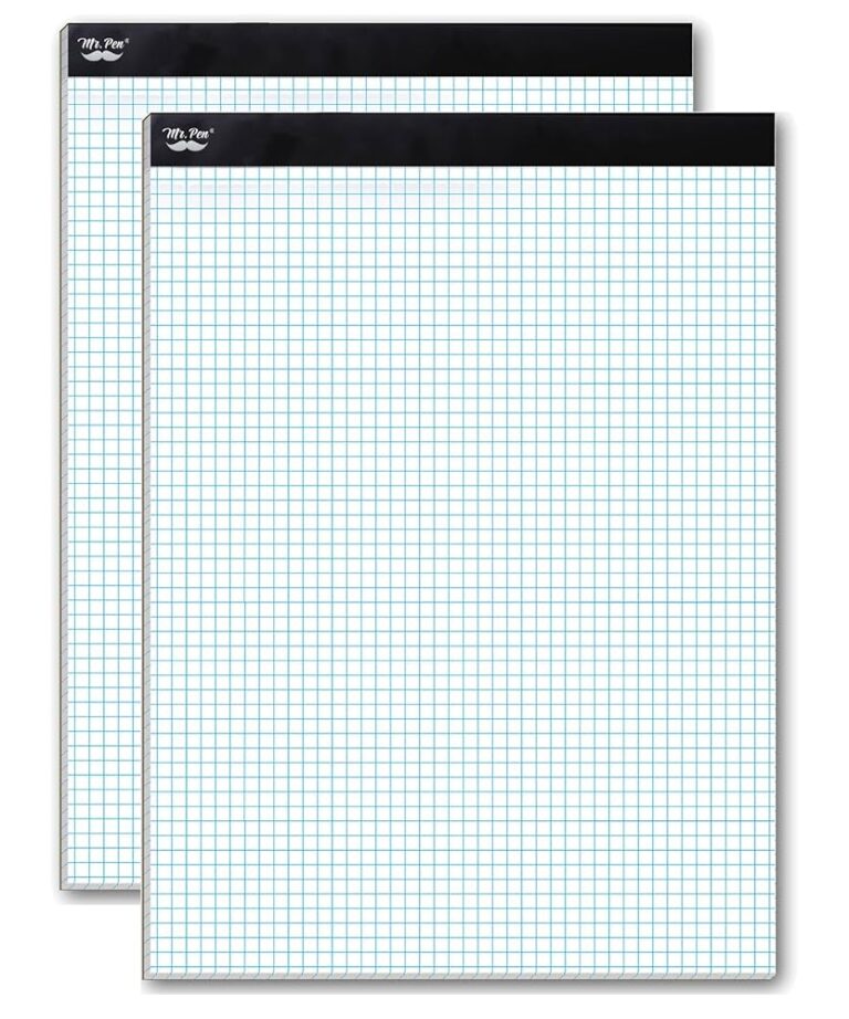 Amazon Mr Pen Graph Paper Pads 8 5 X 11 Inches 2 Pack 55 Sheets Pack 4x4 4 Squares Per Inch Blueprint Grid Paper Pads 8 5 X 11 Math Notebook Office Products