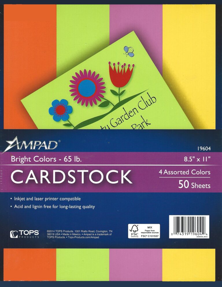Amazon Neon Bright Colors Printable Cardstock Paper 8 1 2 x11 Inkjet Laser 4 Colors 50 Sheets Arts Crafts Sewing