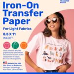 Amazon NuFun Activities Printable Iron on Heat Transfer Paper For T Shirts Light Fabrics 100 Sheets 8 5 X 11 Inch Long Lasting Durable Professional Quality Easy DIY Non Toxic Made In The USA
