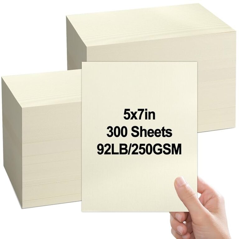 Amazon Party Greeting 300 Pack 5x7 Linen Paper Textured Cardstock Heavyweight Index Cards Printable Linen Cardstock 92lb Cover For Printing Invitations Postcards Greeting Cards Wedding Baby Shower Ivory Arts Crafts