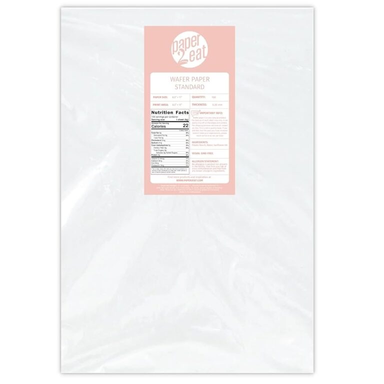Amazon Printable Edible Wafer Paper Sheets From Paper2eat Standard 0 30 Mm 100 Sheets Grocery Gourmet Food