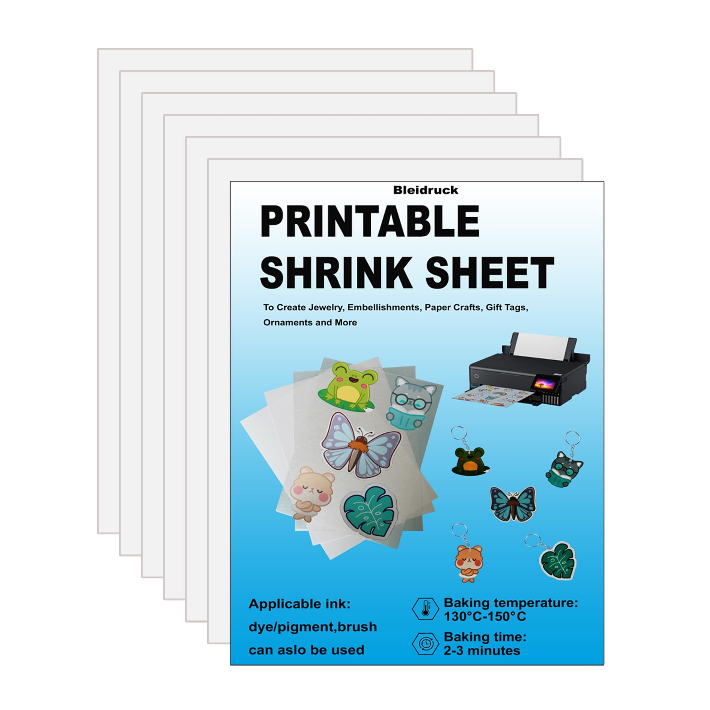 Amazon Printable Shrink Plastic Sheets Shrink Films Papers For Kids Creative Craft 6 Glossy White Sheets 8 3 X 11 7 Inch For Inkjet Printer Office Products Amazon Printable Shrink Plastic Sheets Shrink Films Papers For Kids Creative Craft 6 Glossy White Sheets 8 3 X 11 7 Inch For Inkjet Printer Office Products