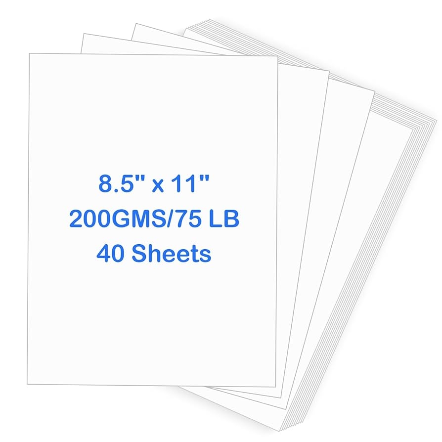 Amazon White Cardstock 40 Sheets Heavy Cardstock 8 5 X 11 Thick Printable Cardstock 75 Lb 200gsm Cardstock Paper For Invitations Business Cards Postcards Crafts Art Wedding DIY Cards Arts Crafts Sewing