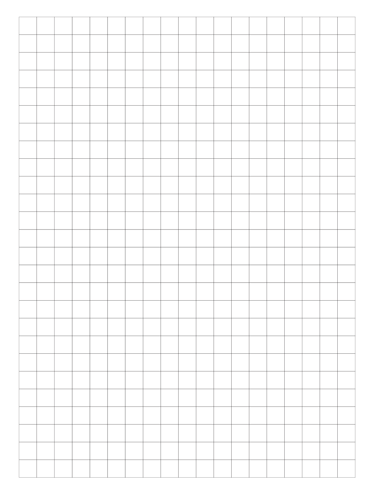 Asymmetric Graph Paper Full Page Grid 1cm 0 5cm 19x51 Boxes Size 8 5x11 Inches Made By Teachers