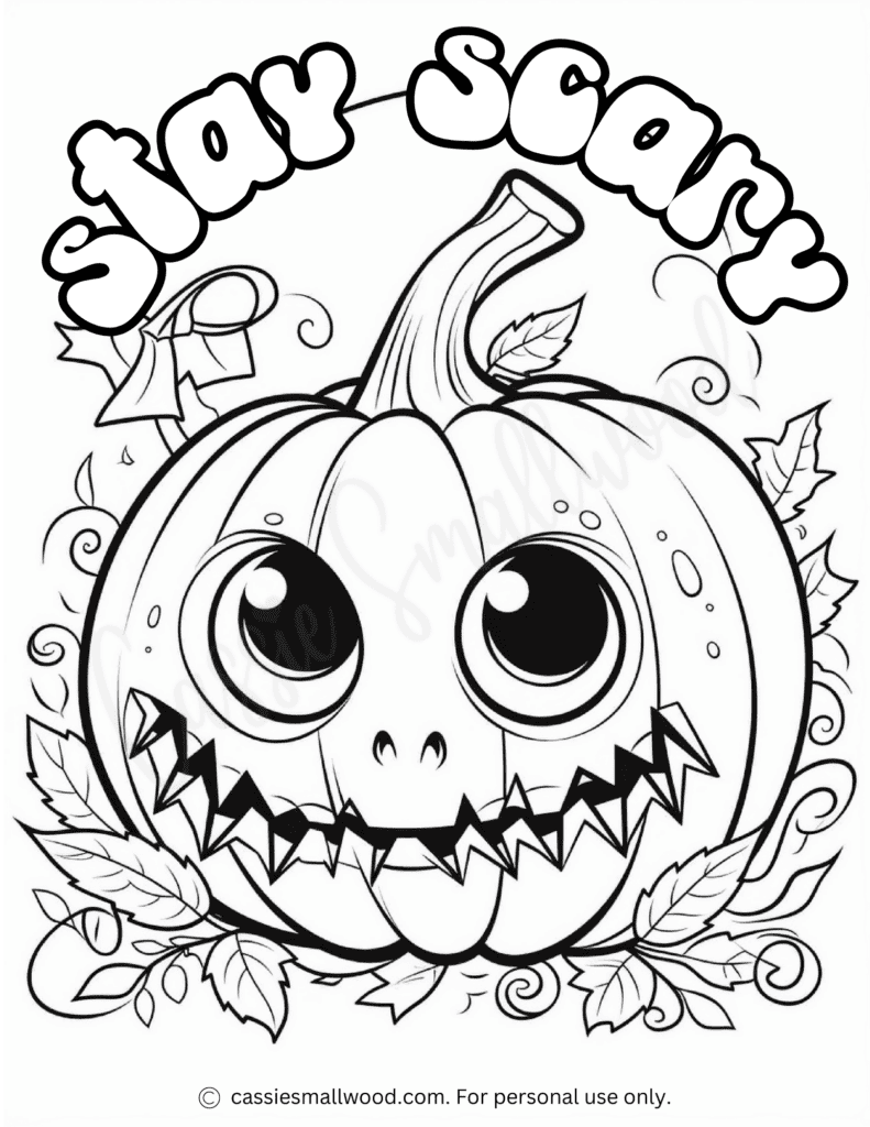 halloween color pages free printable