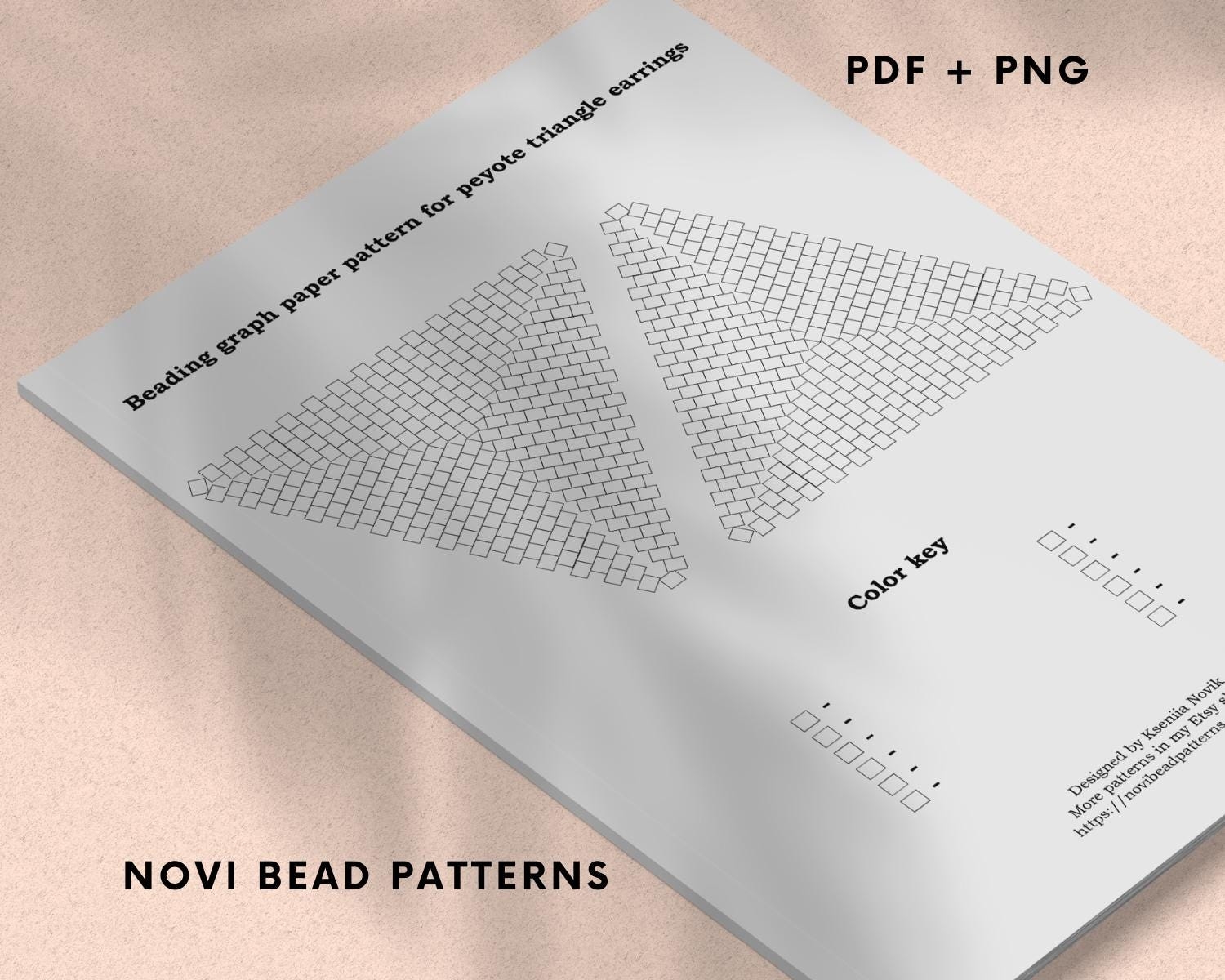 printable triangle beading graph paper