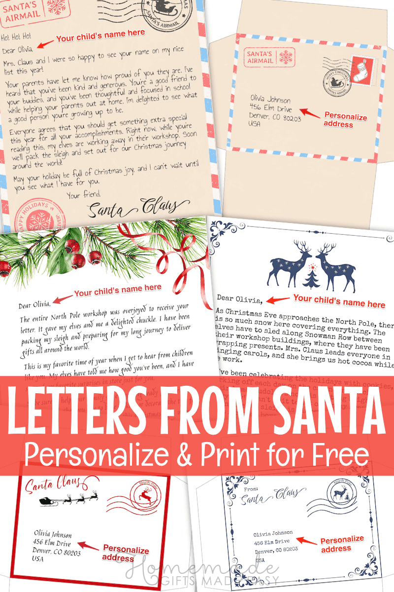 free printable letter from santa template