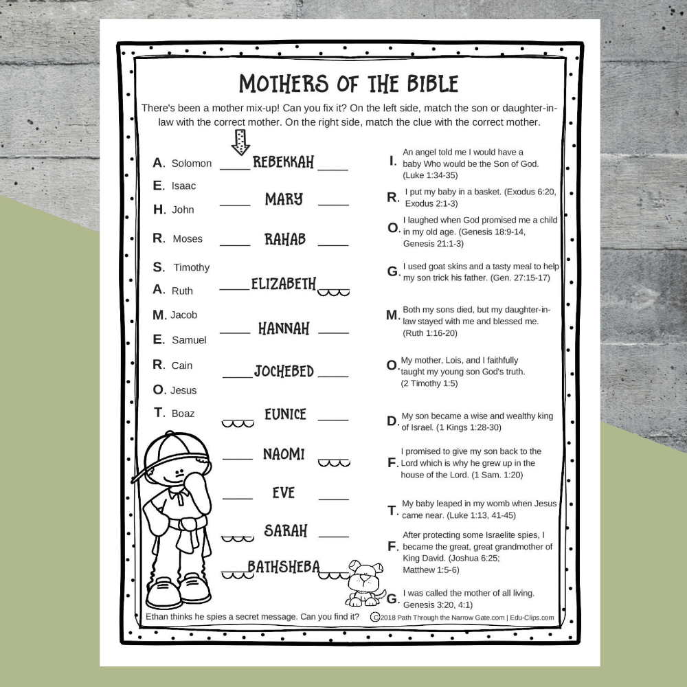 printable bible worksheets pdf