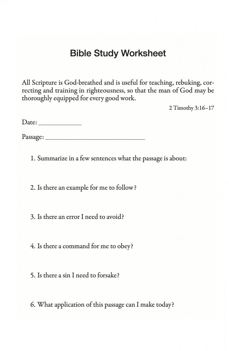 free printable bible worksheets for adults
