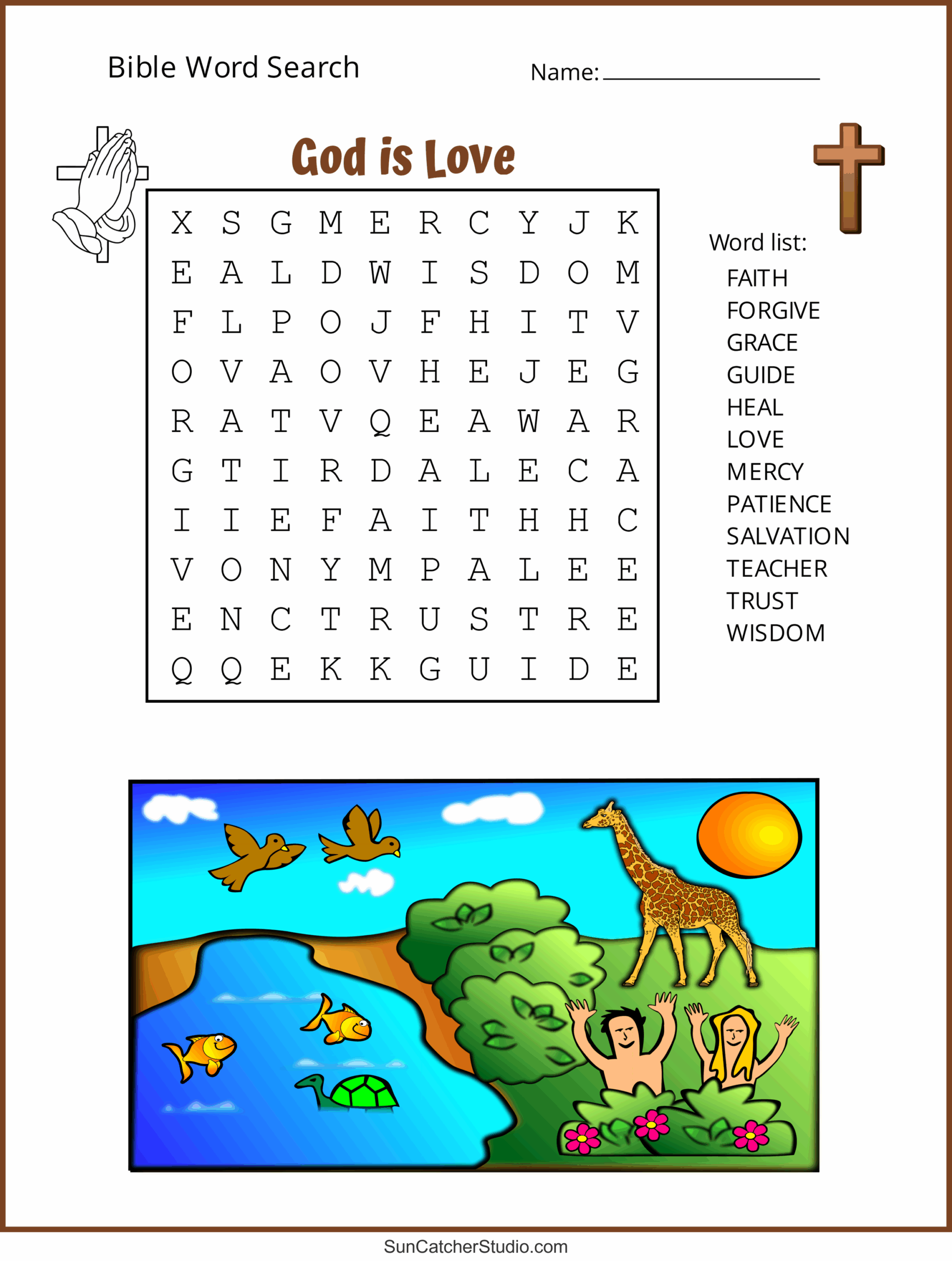 Bible Word Search Free Printable Christian Puzzles Free Printables Monograms Design Tools Patterns DIY Projects