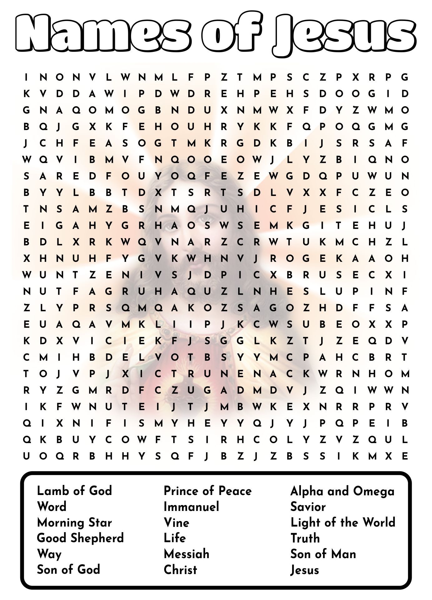 free printable christian word search puzzles