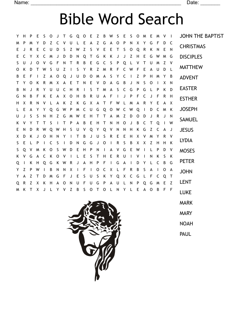 biblical word search puzzles printable